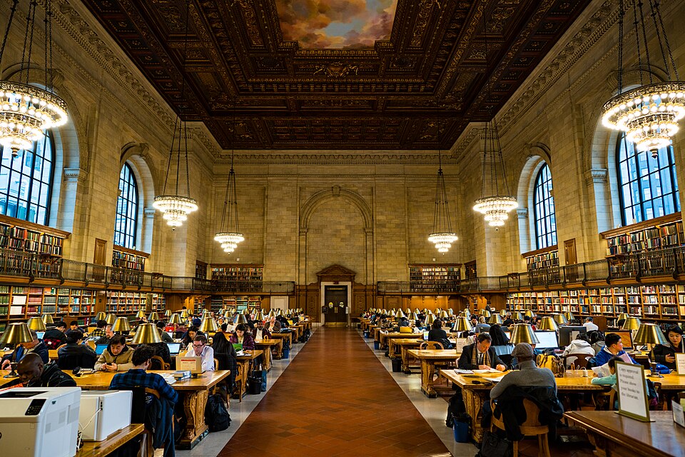 纽约公共图书馆怎么参观?阅览室、导览与中城家庭路线|New York Public Library Rose Reading Room (40430027685)