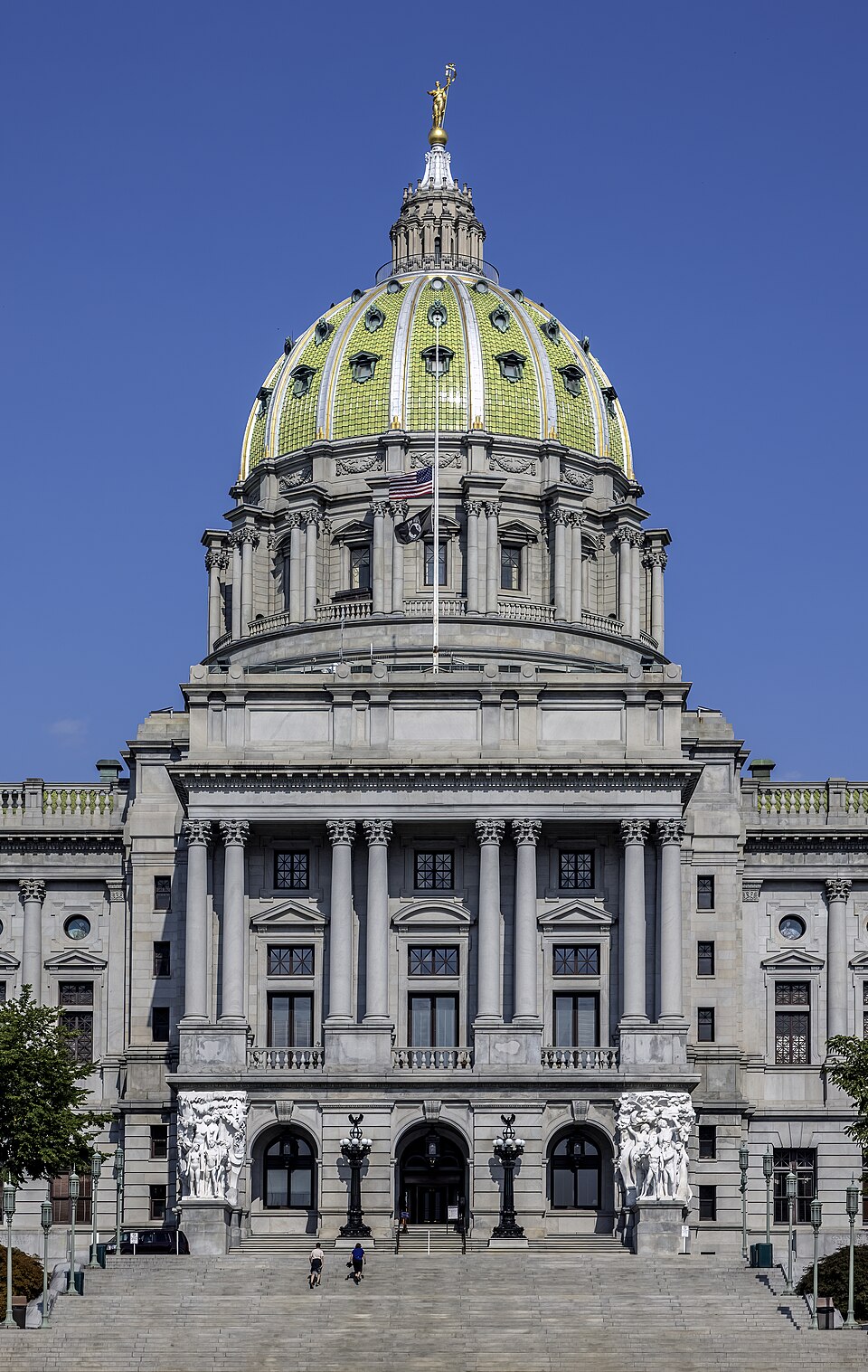 纽约到哈里斯堡 Harrisburg 包车：宾州州府、会议与周边接送｜Pennsylvania State Capitol west front PA1