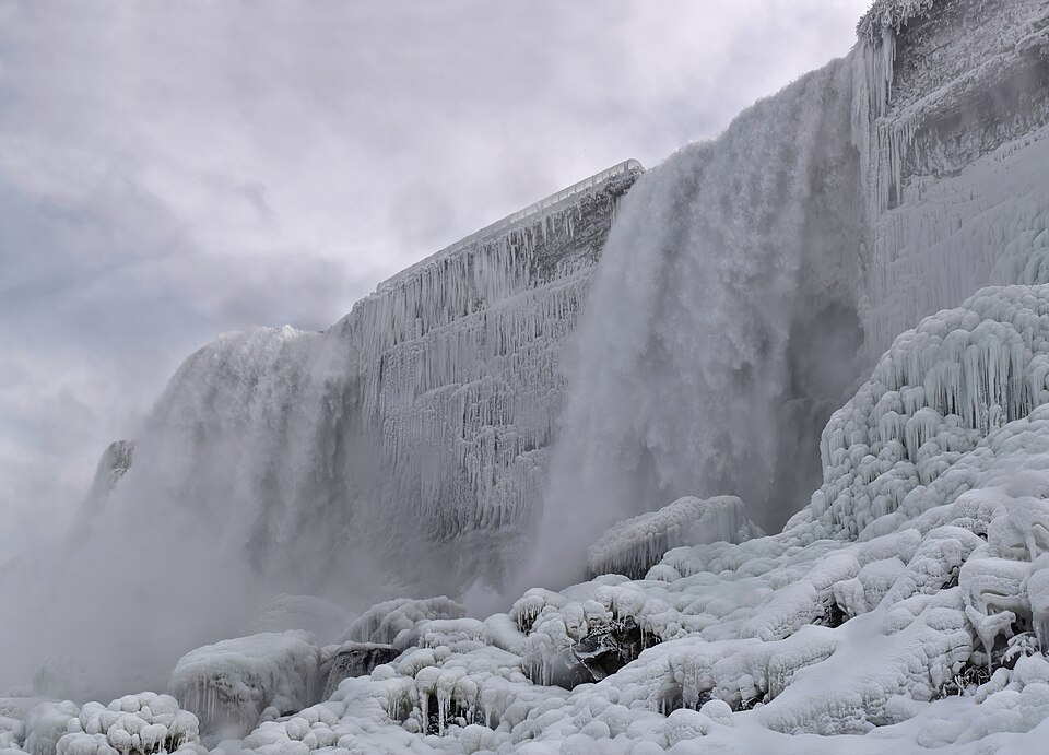尼亚加拉风之洞适合老人孩子吗？湿身路线与交通取舍｜American and Bridal Veil Falls winter