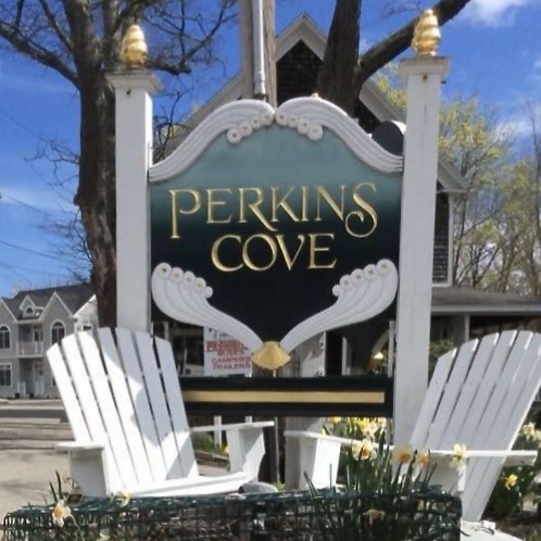 Ogunquit海岸怎麼玩？父母短步行與家庭住宿｜Perkins Cove Sign - Ogunquit, Maine