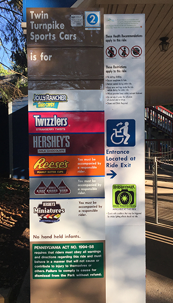 Hersheypark亲子游怎么准备？身高要求与一天交通｜Hersheypark Twin Turnpike Sports Height Board