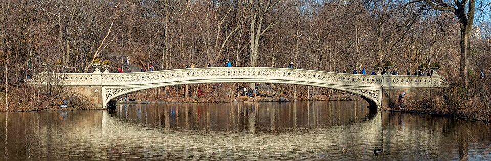 紐約一日遊路線推薦：中央公園、時代廣場與自由女神像｜Bow Bridge panorama Central Park (86746p)